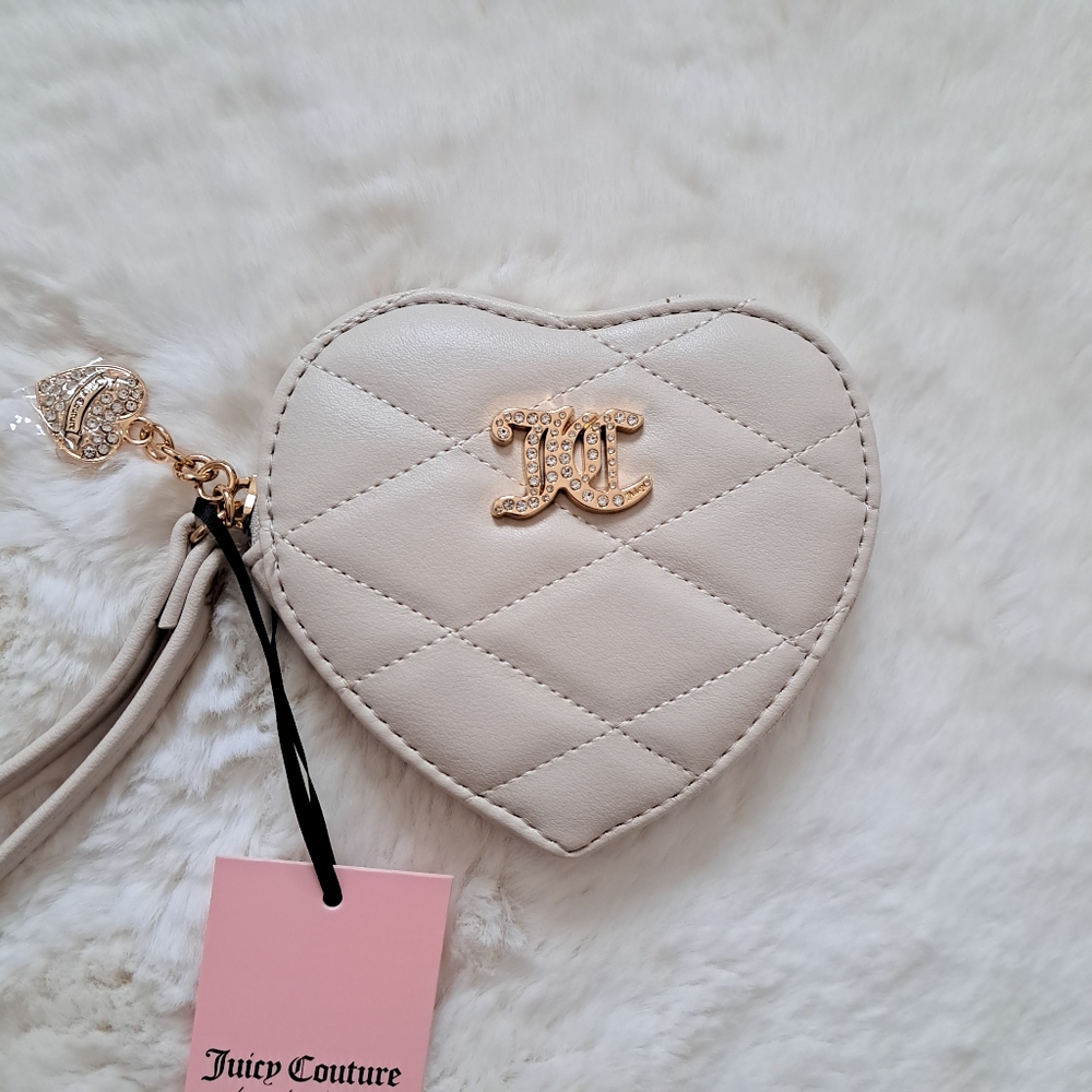 NWT Juicy Couture quilted heart coin purse